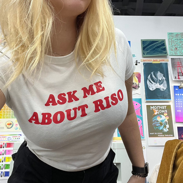 *PREORDER* "Ask me about riso" Shirt / Tote